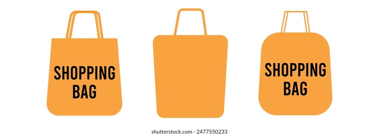 Paper bag isolated on white background. Shopping bag icon. Eps 10.
