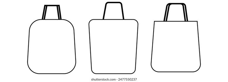 Paper bag isolated on white background. Shopping bag icon. Eps 10.