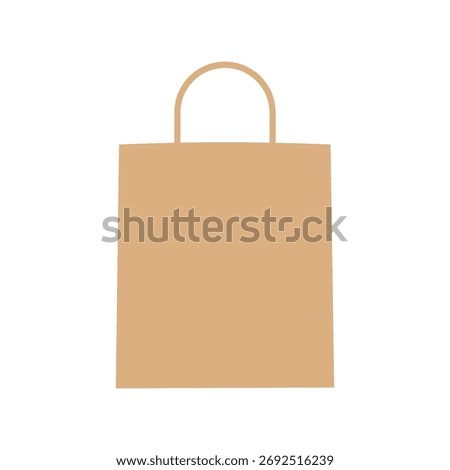 Paper bag isolated on white background