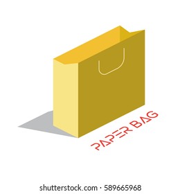 paper bag isometric