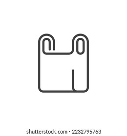Paper bag line icon. linear style sign for mobile concept and web design. Paper packaging outline vector icon. Symbol, logo illustration. Vector graphics