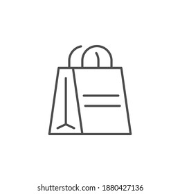 Paper bag line outline icon
