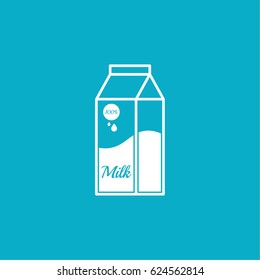 Paper bag with milk. 