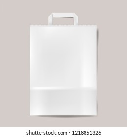 Paper bag mockup isolated vector