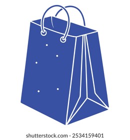 Paper bag mockup vector illustration perfect for packaging, branding, and product presentation. Ideal for showcasing eco-friendly designs in commercial and retail environments.