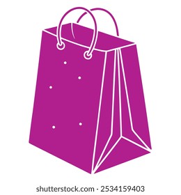 Paper bag mockup vector illustration perfect for packaging, branding, and product presentation. Ideal for showcasing eco-friendly designs in commercial and retail environments.