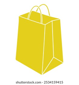 Paper bag mockup vector illustration perfect for packaging, branding, and product presentation. Ideal for showcasing eco-friendly designs in commercial and retail environments.