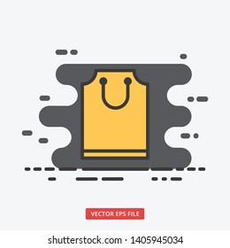 Paper bag modern business vector icon