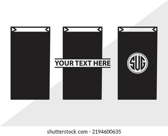 Ilustración de vectores impresos con monograma SVG