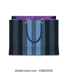 Paper bag on white background.