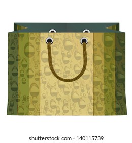 Paper bag on white background