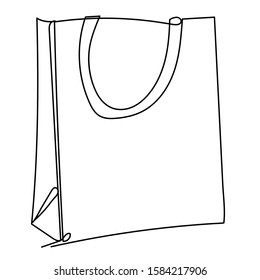 Paper Bag One Line Sketch Gifts Stock Vector (Royalty Free) 1584217906 ...