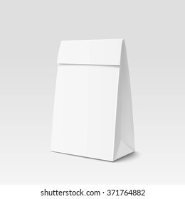 Paper Bag Package for advertising and branding. Paper bag triangular shape. A-form Paper Bag