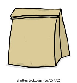 paper bag packaging / cartoon vector and illustration, hand drawn style, isolated on white background.