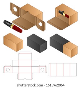 Paper Bag packaging die cut template design. 3d mock-up