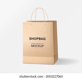 Paper bag packaging mockups brown color