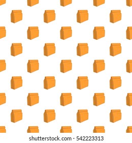 Paper bag pattern. Cartoon illustration of paper bag vector pattern for web