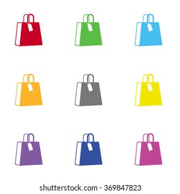 Paper Bag Price Tag Icon Web Stock Vector (Royalty Free) 369847823