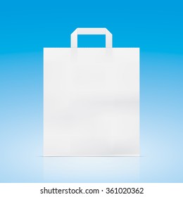 Paper bag. Realistic vector illustration.