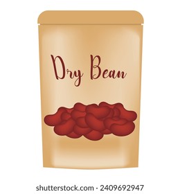Paper bag with red Dry Bean