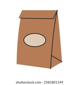 Paper Bag with Round Window, eco-friendly packaging solutions, perfect for branding and restaurant use.