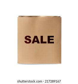 Paper bag with SALE sign