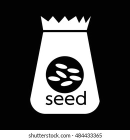 Paper Bag Seed icon illustration design