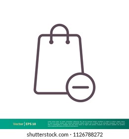 Paper Bag, Shop Icon Vector Logo Template Illustration Design. Vector EPS 10.