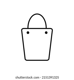 Plantillas de diseño de vectores de iconos de la tienda de bolsas de papel