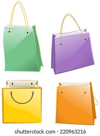 Paper bag for shopping. Illustration in vector format