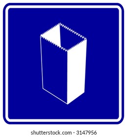 signo de bolsa de papel