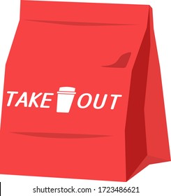 paper bag for take away, take out