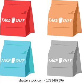 Paper Bag For Take Away, Take Out