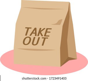 paper bag for take away, take out