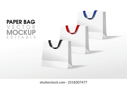 Paper bag template mockup white color free download