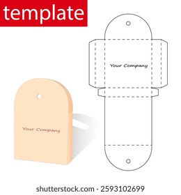 paper bag template - with a preview of the layout - EPS vector file