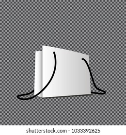 Paper bag template. Vector illustration. Mock up easy to change color