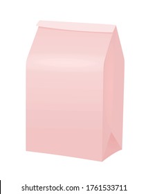Paper bag template. vector illustration
