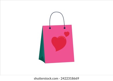 Paper Bag Valentine Day Sticker Design