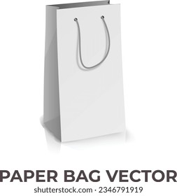 Paper bag vector carry bag template