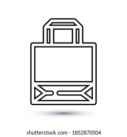 Paper bag vector design with editable stroke. Eps 10 vector illustration.