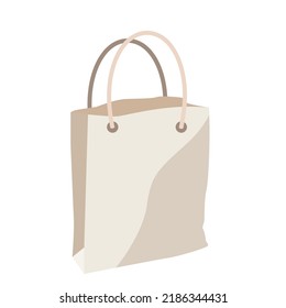 Paper bag vector , Empty Shopping Bag with paper handles , vector illustrations