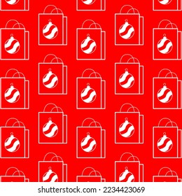 icono vectorial de bolso de papel aislado en fondo rojo, ilustración vectorial, fondo de fondo de fondo de papel