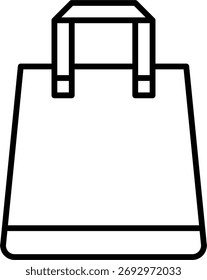Paper bag vector illustration, ecofriendly packaging and retail shopping concept, sustainable commerce design