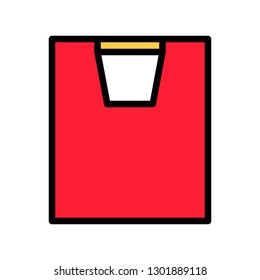Paper bag vector illustration, filled design editable outline icon