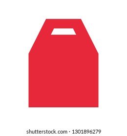 Paper bag vector illustration, flat design icon