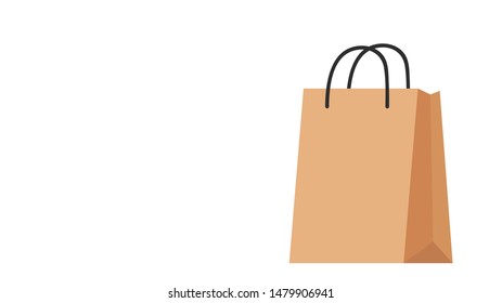 Paper bag vector. wallpaper. free space for text. copy space. blank.