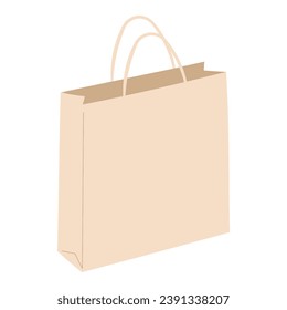 paper bag zero waste eco no plastic icon element vector illustration