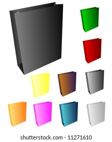 Bolsas de papel de diferentes colores
