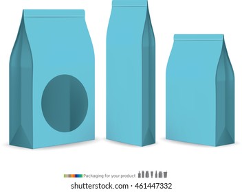 Paper bags for food packaging.vector